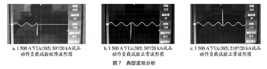 典型波形分析 限壓型浪涌保護器動作負載測試研究