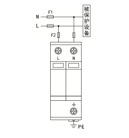 SPD4單相第二級限壓型電源防雷器（8/20us）過電壓保護器
